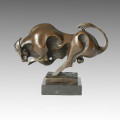 Animal Bronze Sculpture Little Cattle Home Decor Brass Statue Tpal-060